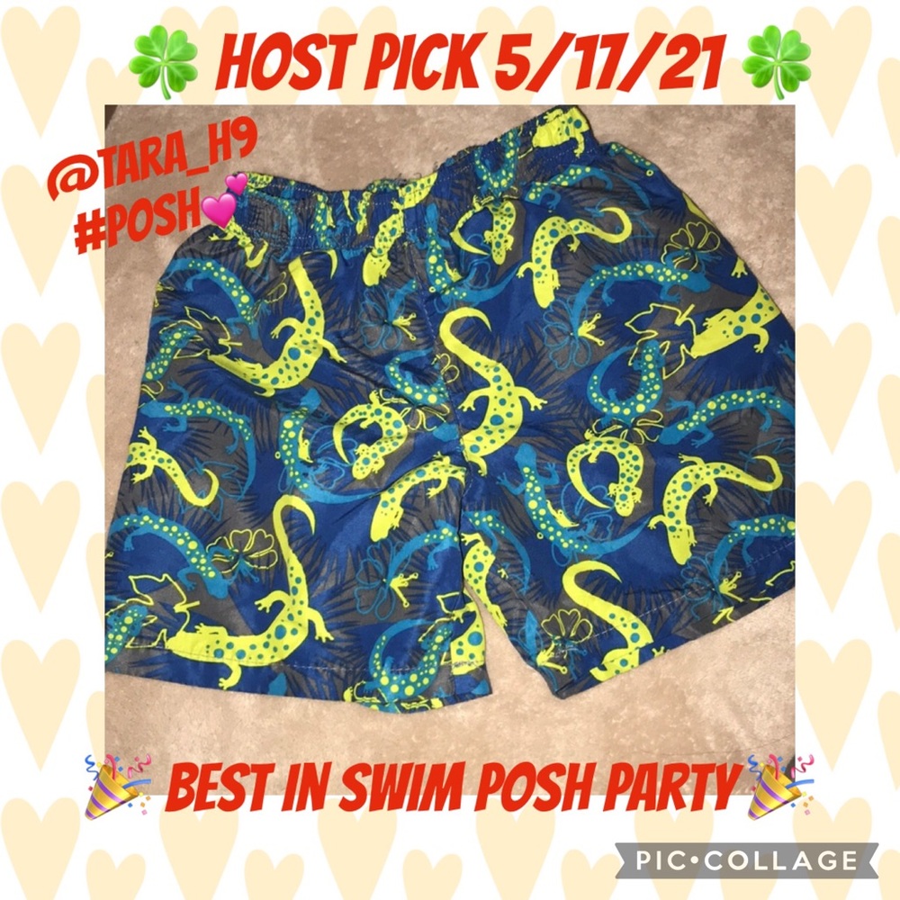 Jump N Splash 3T lizard 🦎 print swim trunks 💕